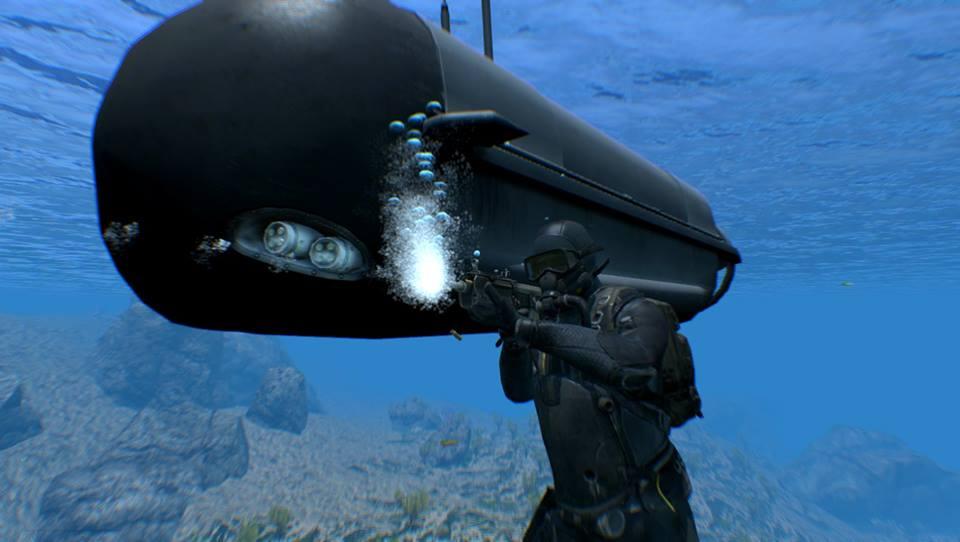 SDAR sedang bekerja di bawah air.