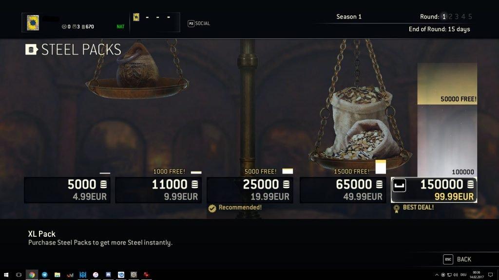 for honor store microtransactions steel bundles 1 1