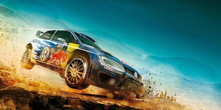 volkswagen s world rally car depicted in the forthcoming dirt rally video game