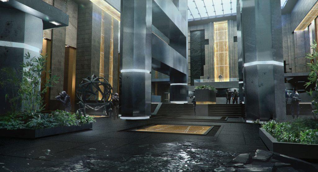Spider Man PS4 Fisk Tower Lobby Concept