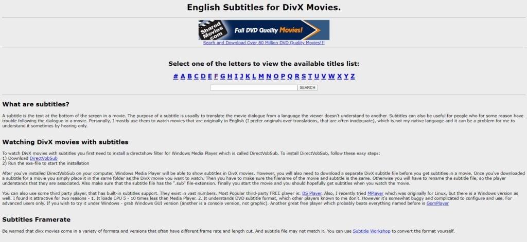 high definition divx movies