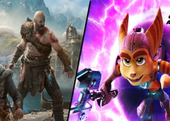 Keren! Developer God of War Membagikan Gambar Kolaborasi Rachet and Clank Bersama Dengan Kratos