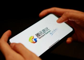 File Photo: Illustration Picture Of Tencent Games Logo On A Mobile Phone