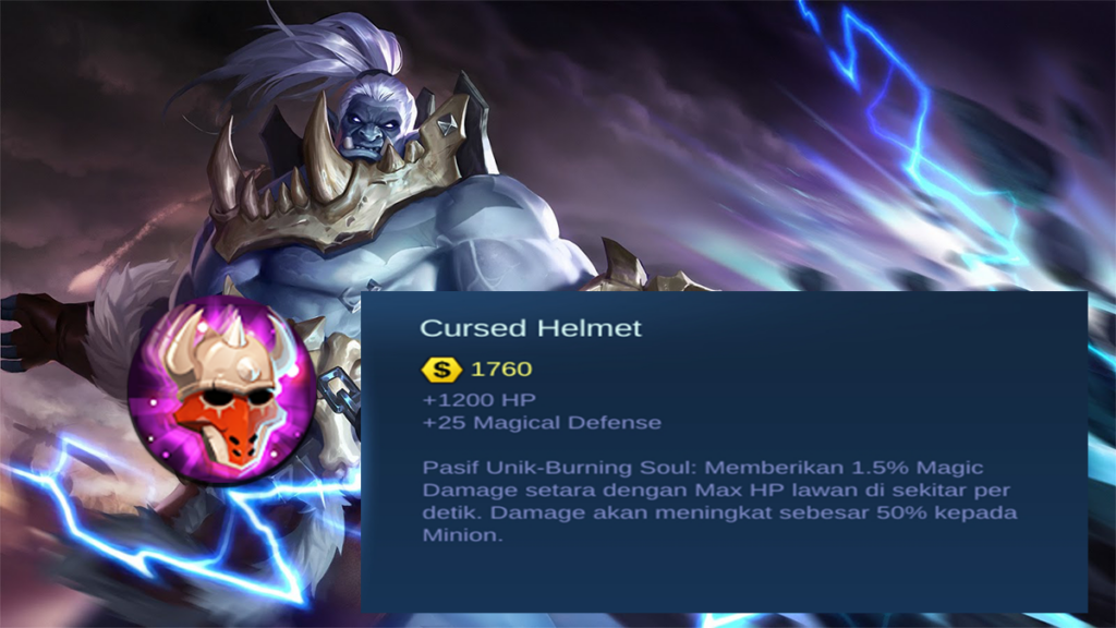 Pasif Unik Cursed Helmet item magic defense