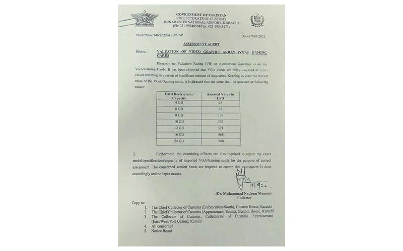 Surat Keputusan Dari Pakistan Terkait Gpu