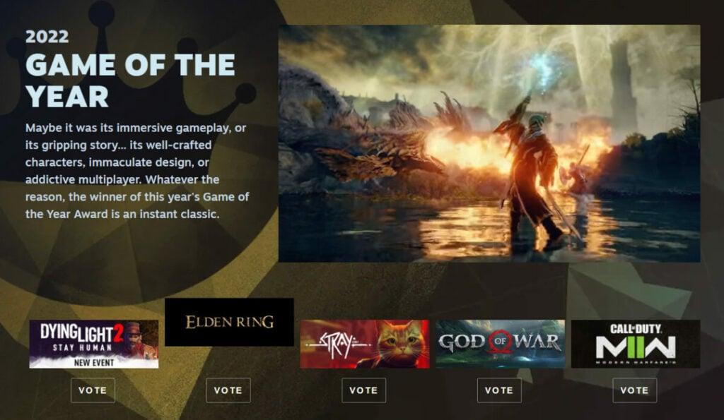 Nominasi The Steam Awards Game of the Year 2022