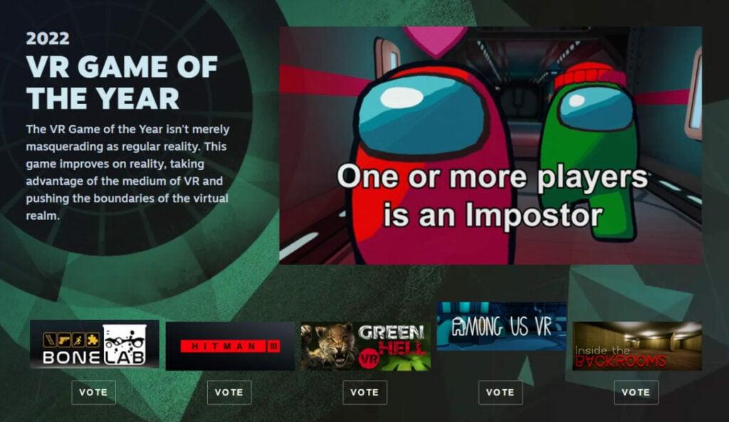Nominasi The Steam Awards 2022 VR Game of the Year