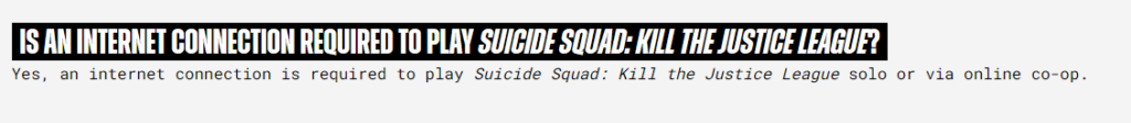 Faq Game Suicide Squad