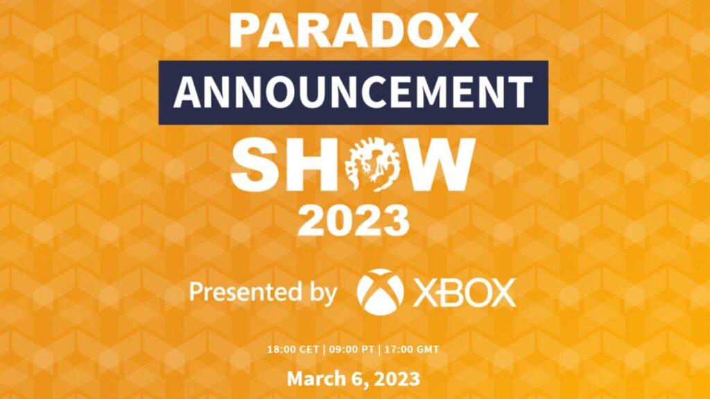 Paradox Announcement Show 2023 Tanggal 6 Maret