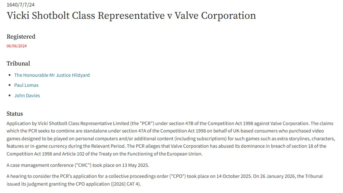 Valve Hadapi Gugatan 897 Juta US Dollar di Inggris, Ada Apa? 3 Gugatan disetujui untuk lanjut