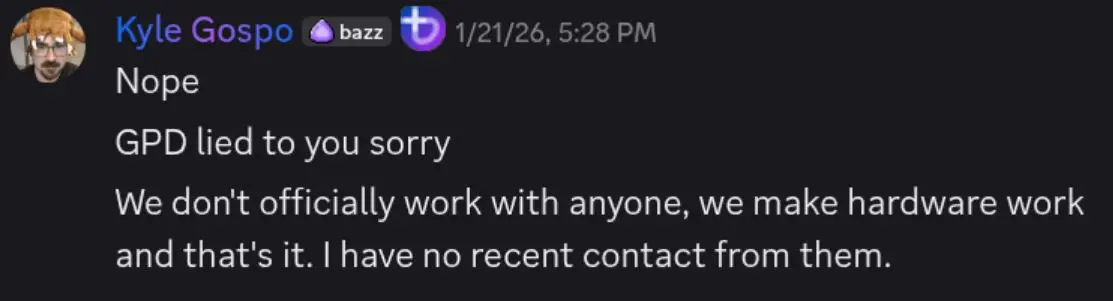 Bazzite Bantah Klaim GPD Soal Sistem Operasi Resmi di Handheld Terbaru 4 Kyle Gospo Bazzite 2026