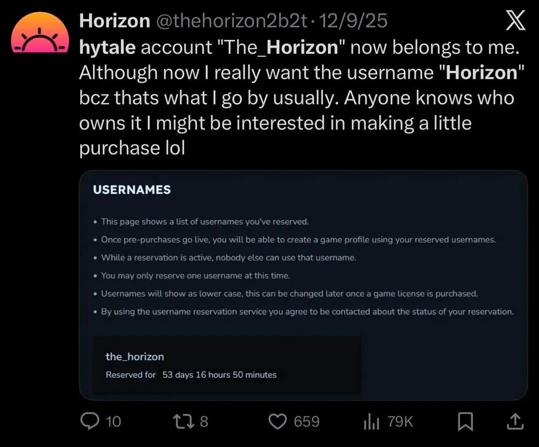 Tim Hytale Diduga Beri Username Unik Pemain ke Content Creator