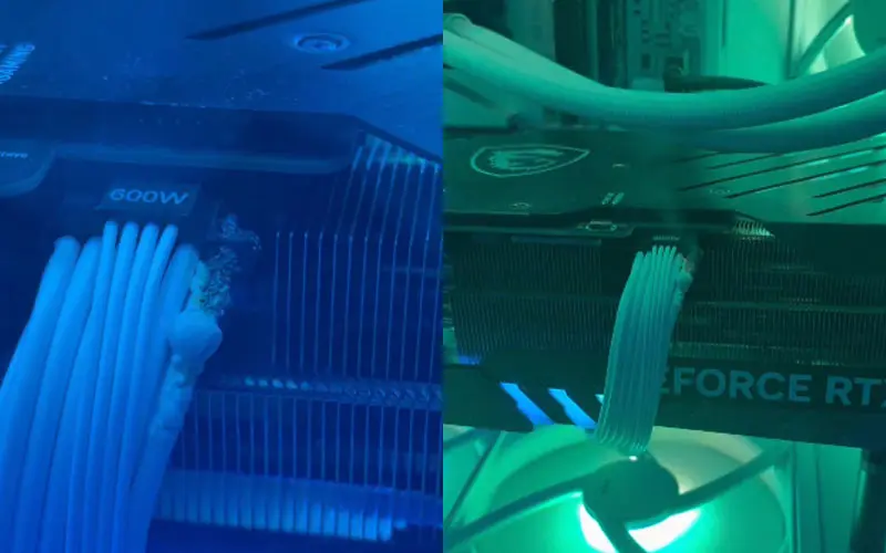 Ngeri! Kabel RTX 4090 Berasap dan Meleleh Saat Live Streaming 2 Kabel Power RTX 4090 Berasap